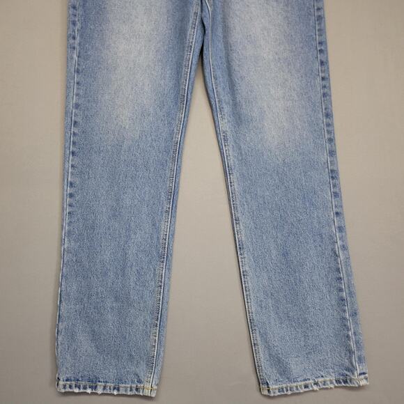 Shein Jeans Womens 28 High Rise Straight Leg Button Fly Distressed Hem Denim - Picture 4 of 15